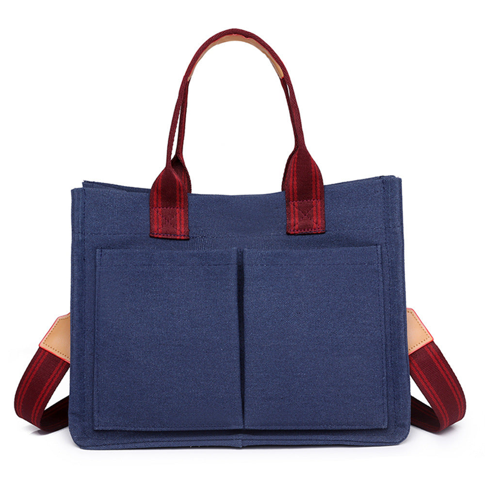 Retro Canvas Commuter Tote Bag