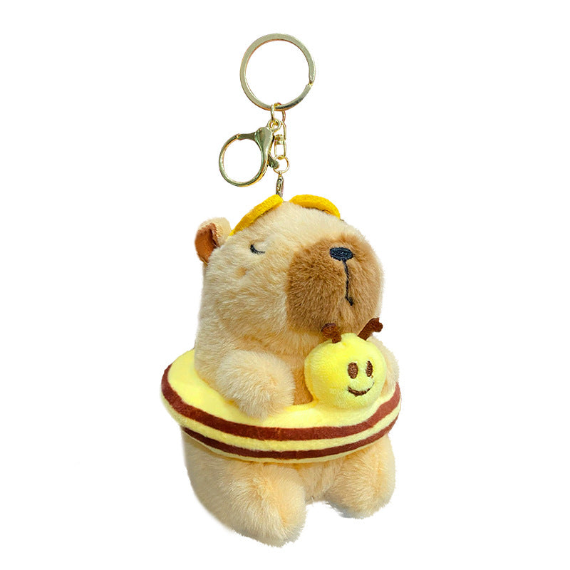 Relaxed Capy Plush Keychain