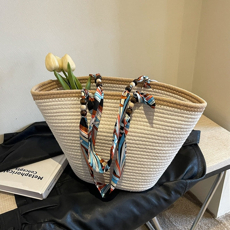 Chic Woven Bucket Bag