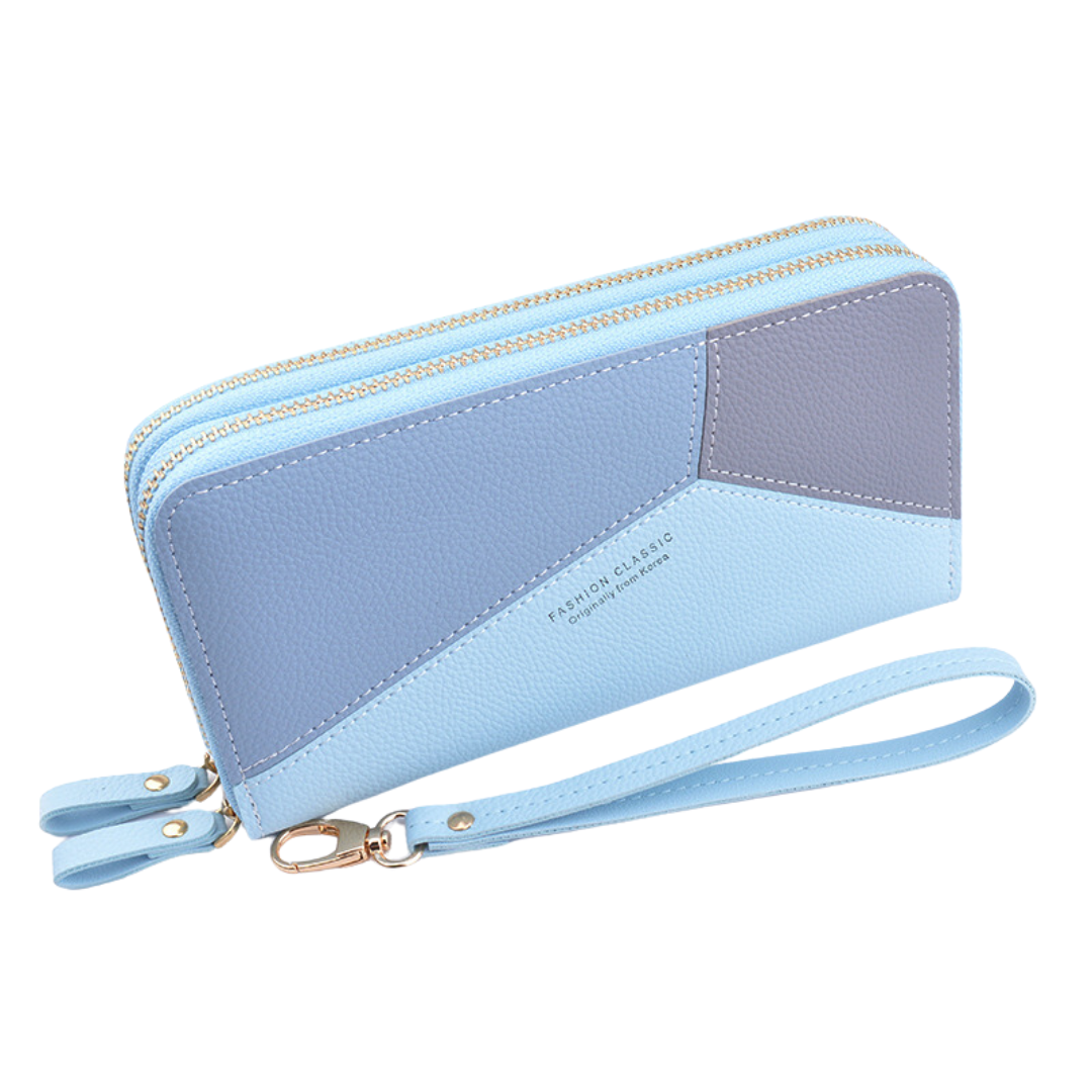 Glam Stitch Dual-Zip Wallet