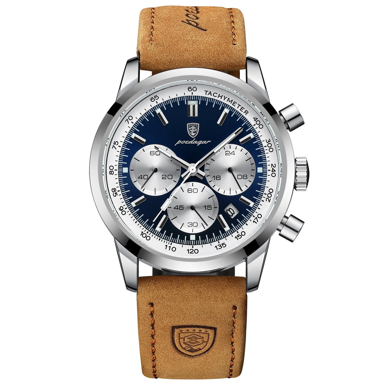 Shop now in Sri Lanka - Classic Leather Strap Multifunction Men's Quartz Watch
