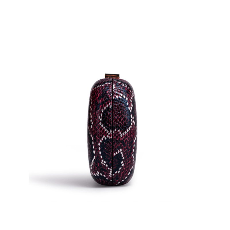 Snake Pattern Chain Clutch Bag