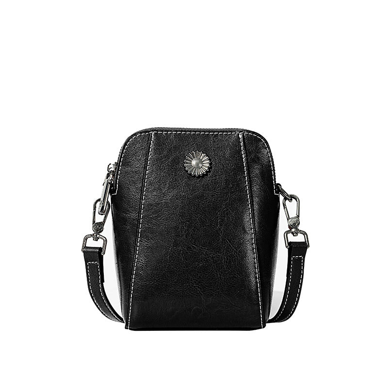 Women's Simple Genuine Leather Crossbody Bag