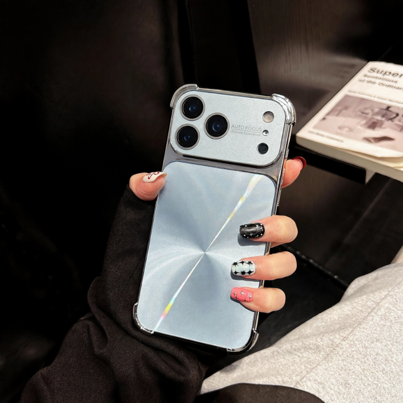 CD Pattern Electroplated Protective Phone Case