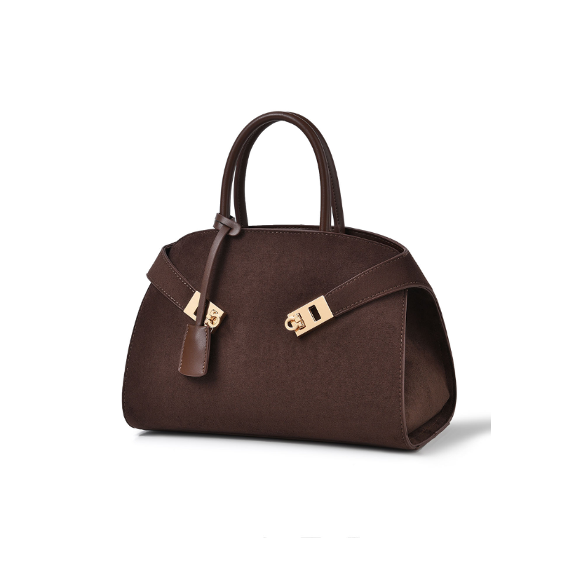 Amora Structured Suede Handbag