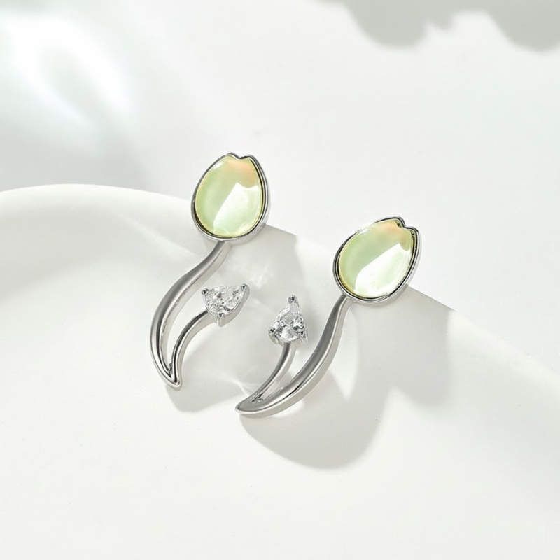 Fresh Petite Tulip Design Earrings