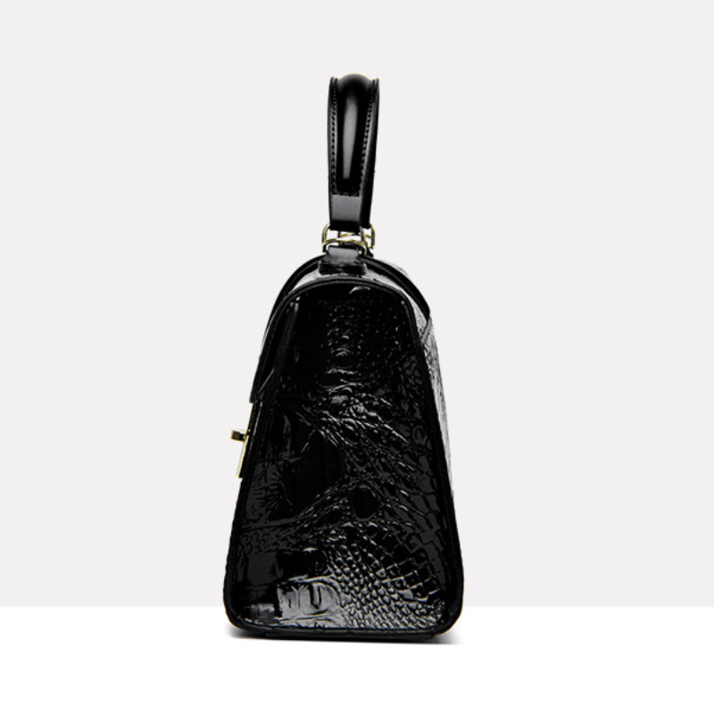 Elegant Crocodile Pattern Luxury Handbag