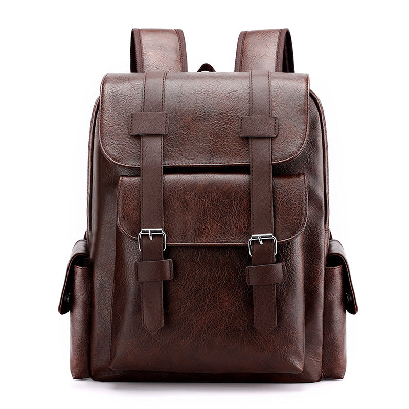 Luxe Voyager PU Leather Backpack