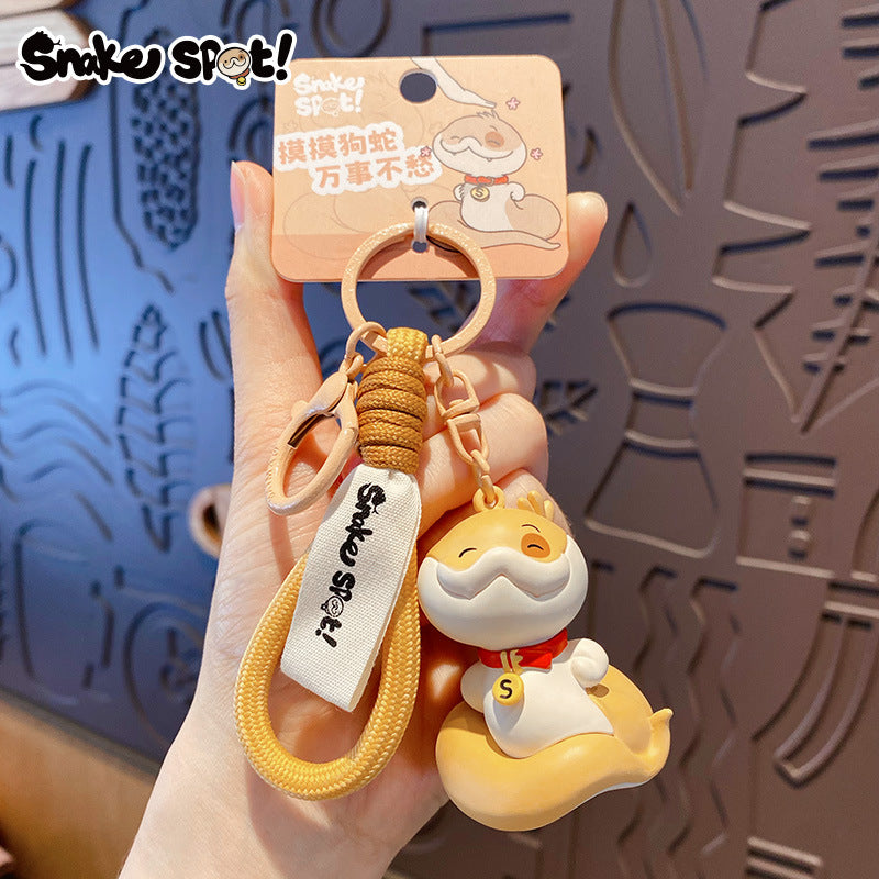 Puppy Snake Love Keychain