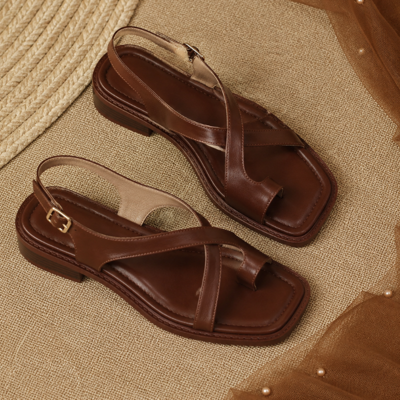 Rivelle Square-Toe Slip-On Sandals