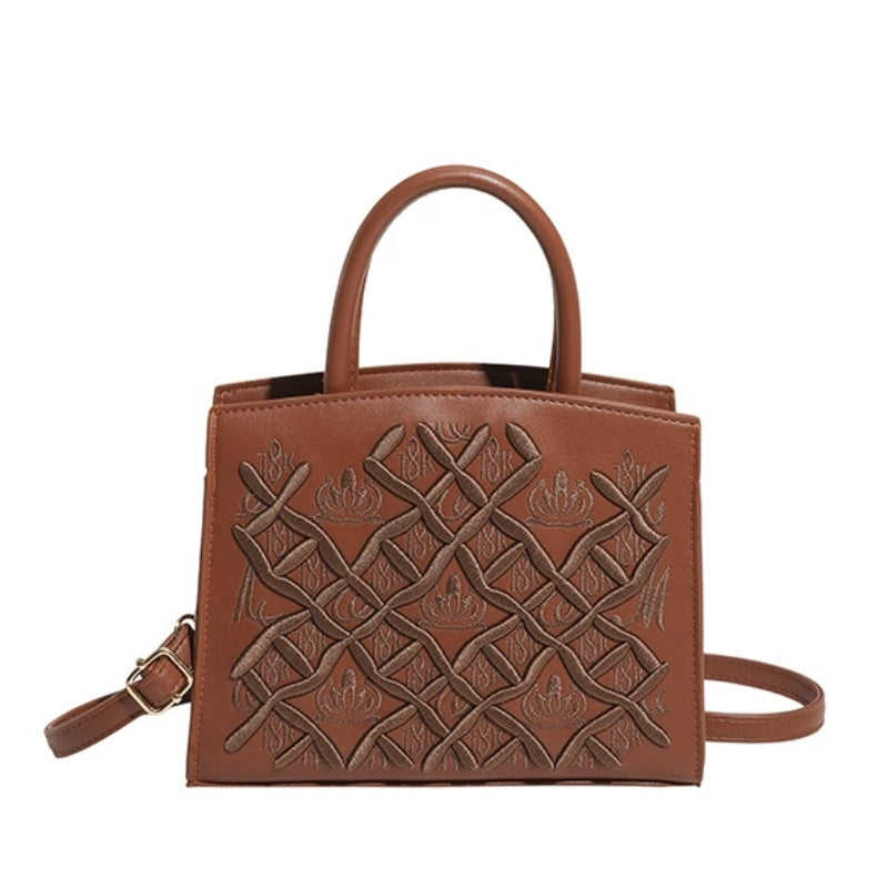 Women's Intricate Geometric Embossed Handbag