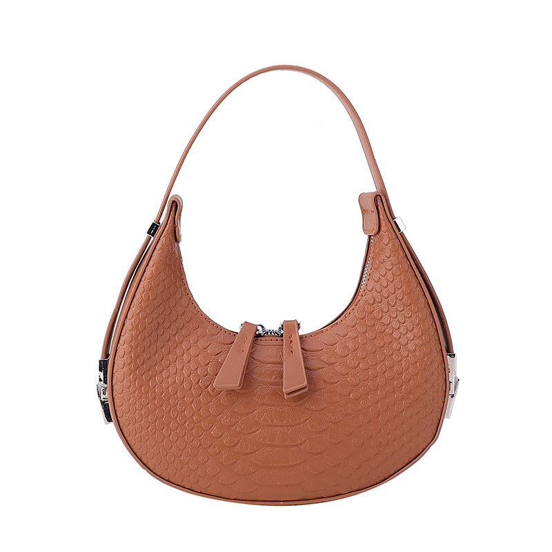 Crocodile Pattern Saddle Bag