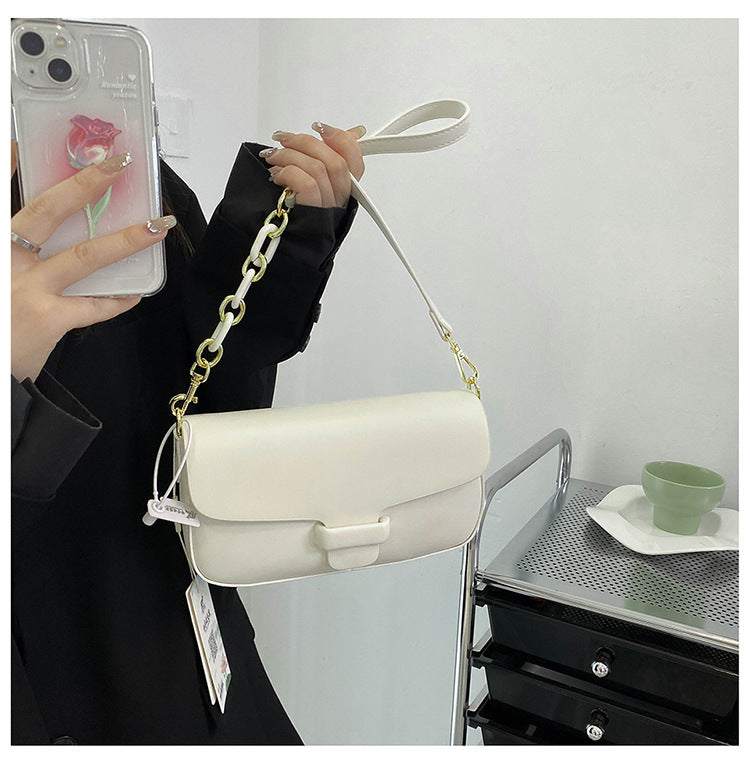 Niche Design Cream Shoulder Bag