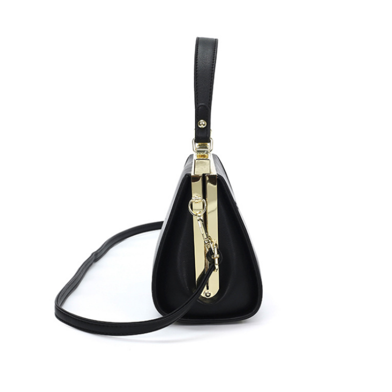Structured Frame Top Handle Handbag
