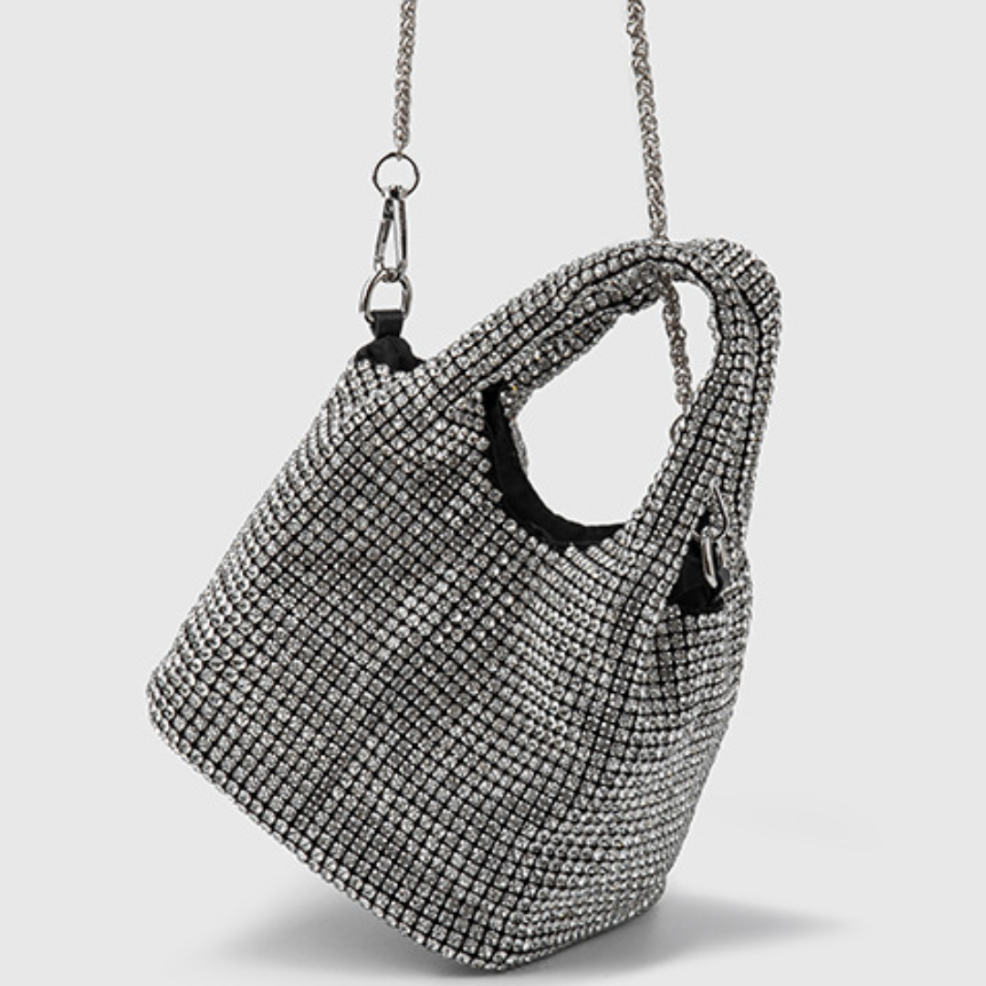 Dazzle Luxe Diamond Bucket Bag