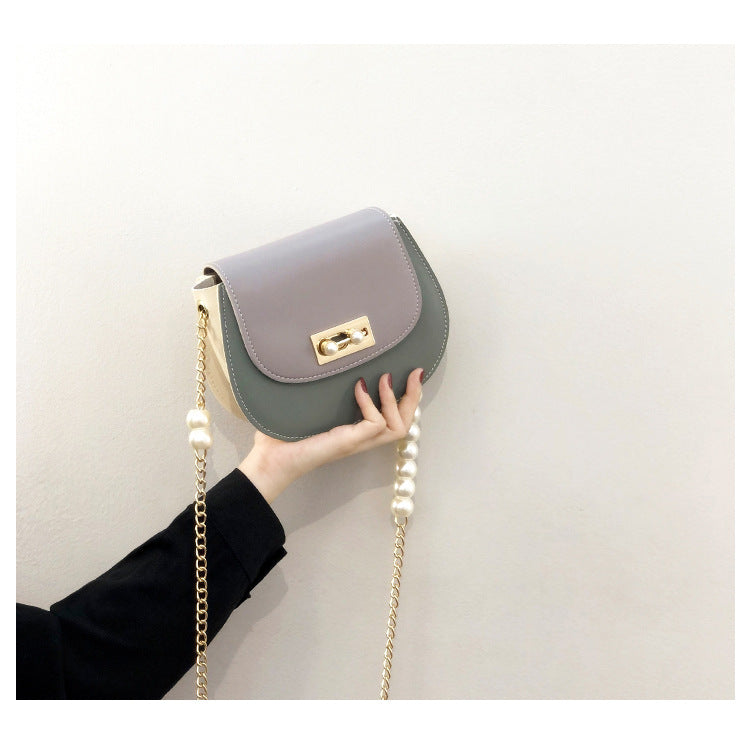 Summer Fashion Chain  Mini Saddle Bag