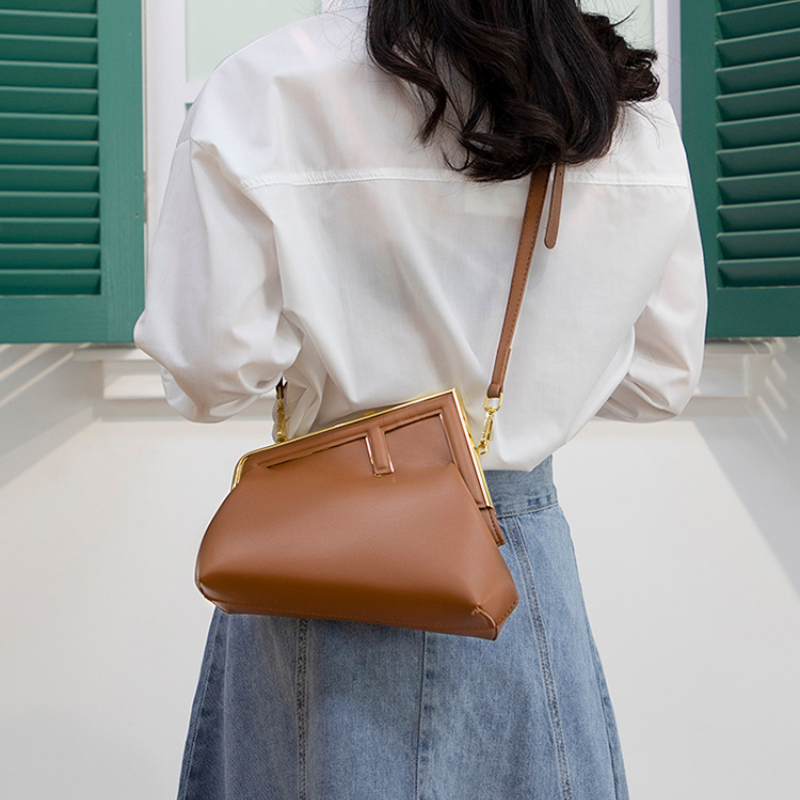 Sleek Clasp Crossbody Bag