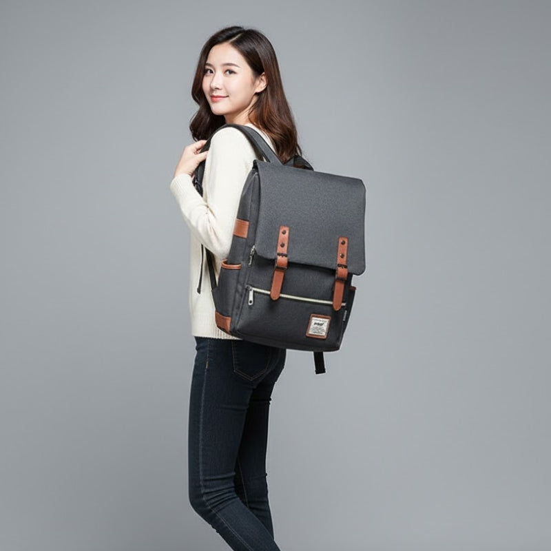 Foreign Trade Women Outdoor Canvas Large Backpack