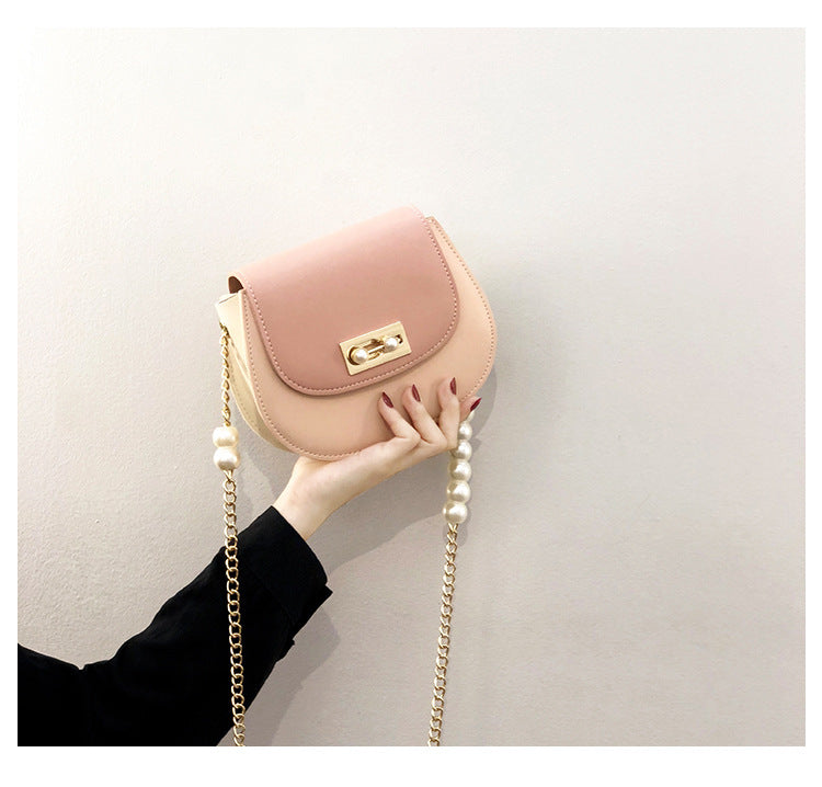 Summer Fashion Chain  Mini Saddle Bag