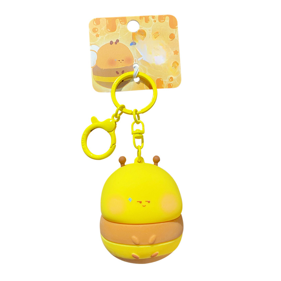 Glow Hive Bee Keychain