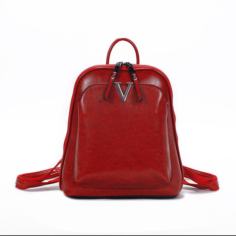 Leather Chic Multifunctional Backpack