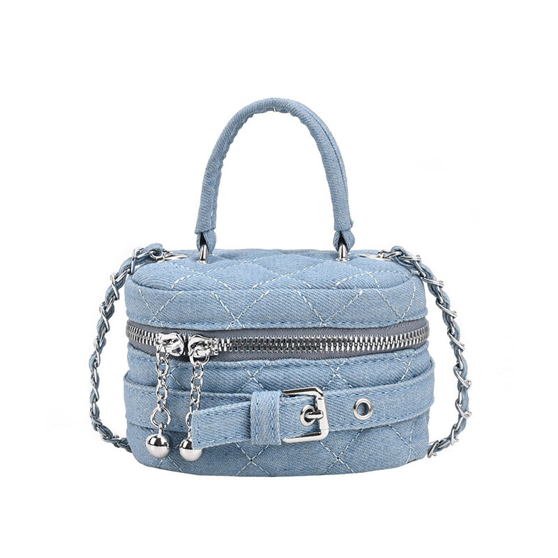 Denim Rhombus Mini Bag