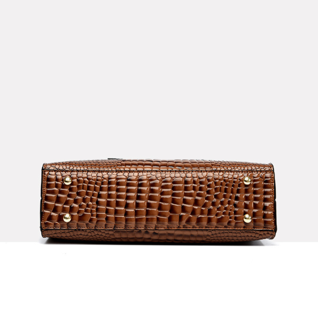 Croc Luxe Statement Handbag