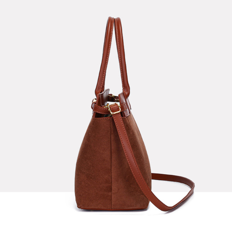 Retro Leather Buckle Handbag