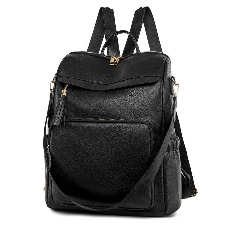 Retro Chic Multi-Compartment Backpack