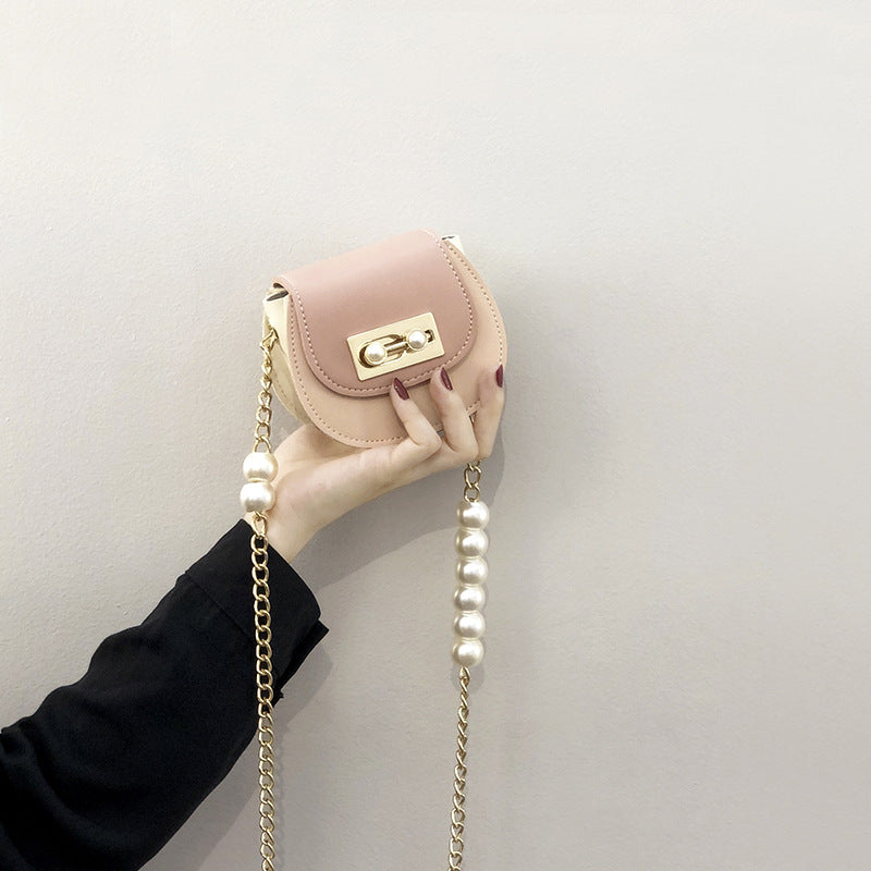 Summer Fashion Chain  Mini Saddle Bag
