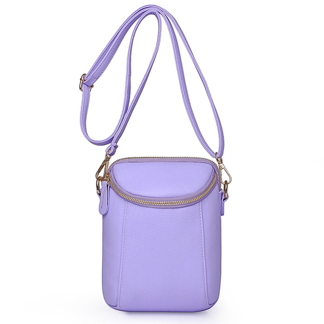 Litchi Luxe Crossbody Bag