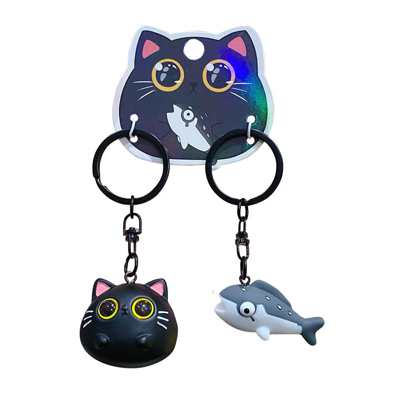 Cat & Catch Keychain