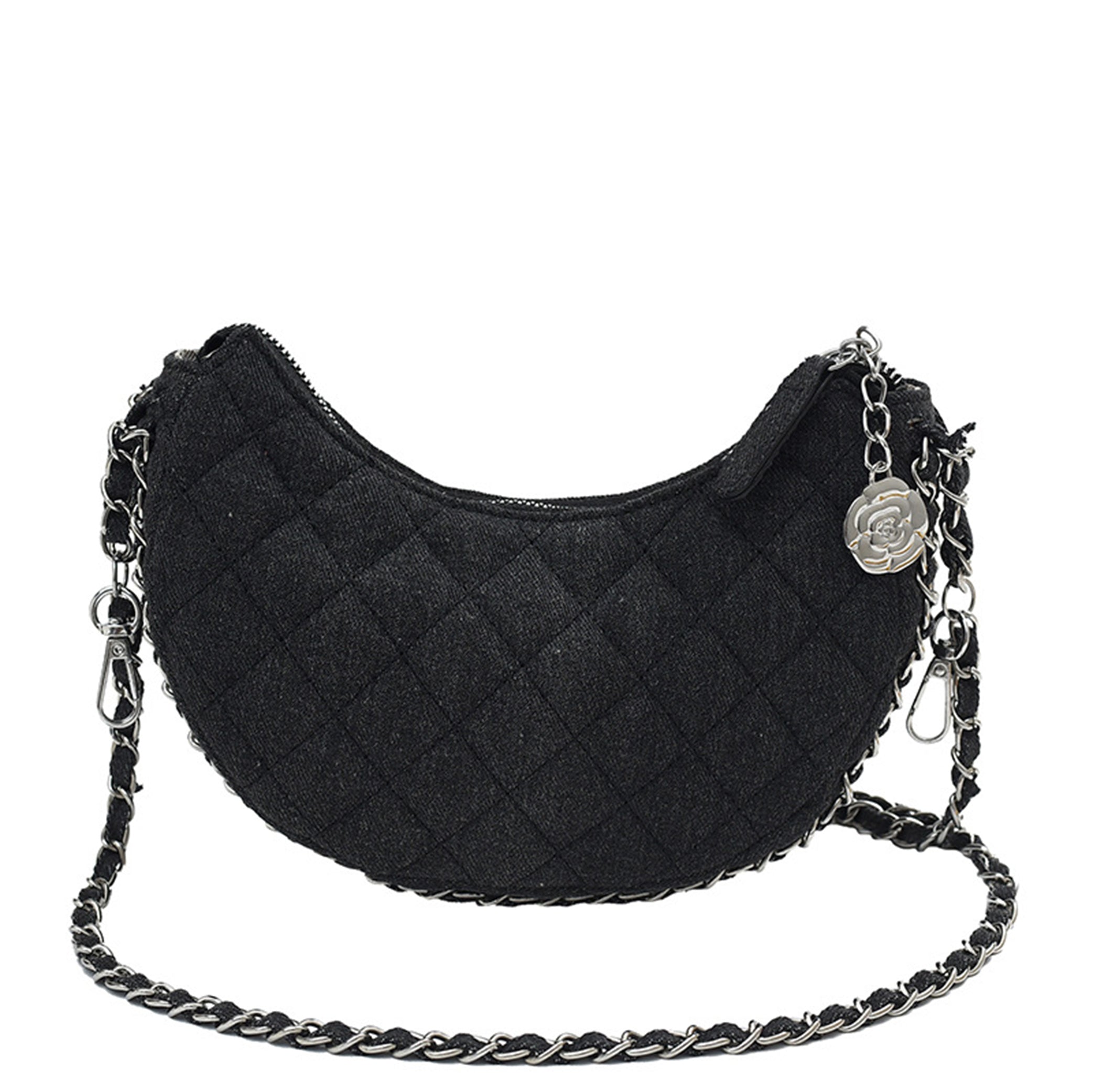 Denim Rhombus Crossbody Bag