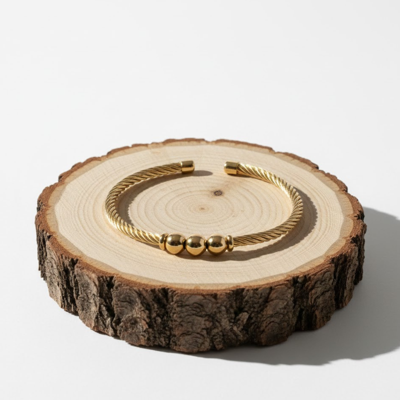 Twisted Gold Plated Adjustable Bracelet