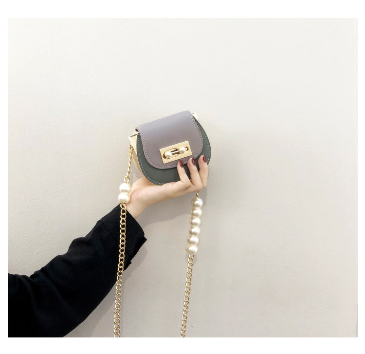 Summer Fashion Chain  Mini Saddle Bag