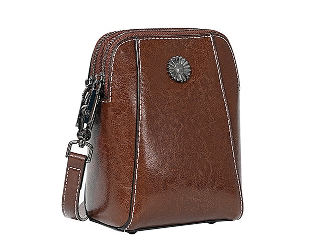 Women's Simple Genuine Leather Crossbody Bag