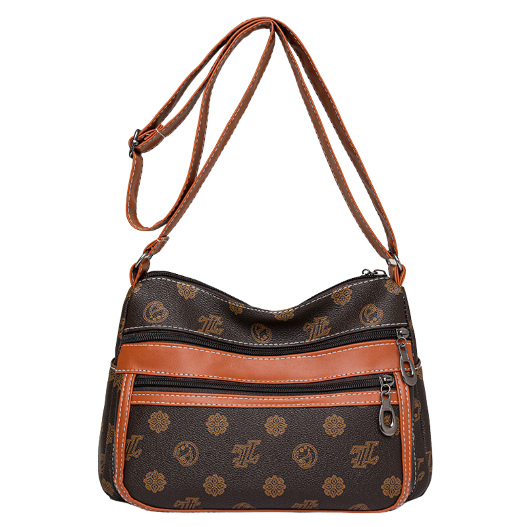 Retro Multi-Layer Zipper Crossbody Bag