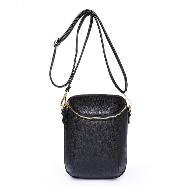 Litchi Luxe Crossbody Bag