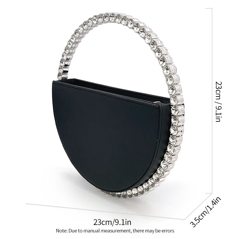 Crystal Diamond Round Sparkling  Evening Clutch