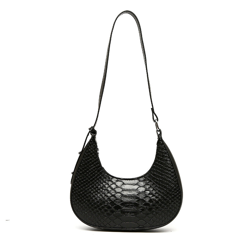 Croco Chic Armpit Shoulder Bag