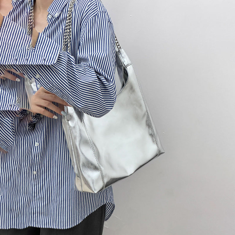 Silver Chain Shoulder Bag