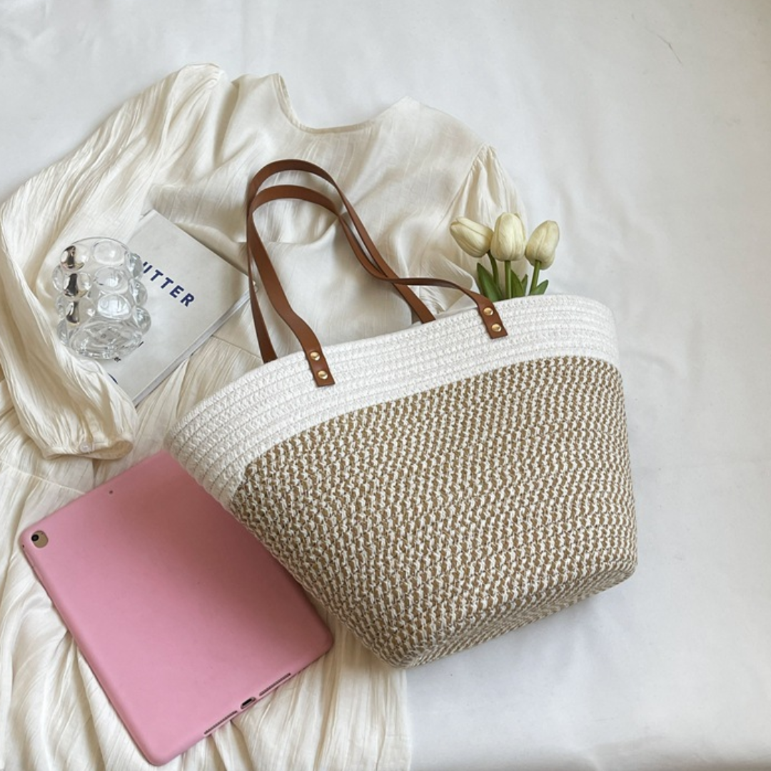 Fashionable Seaside Straw Tote Bag