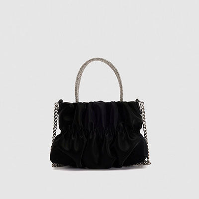 Pleated Lady Style Crossbody Bag