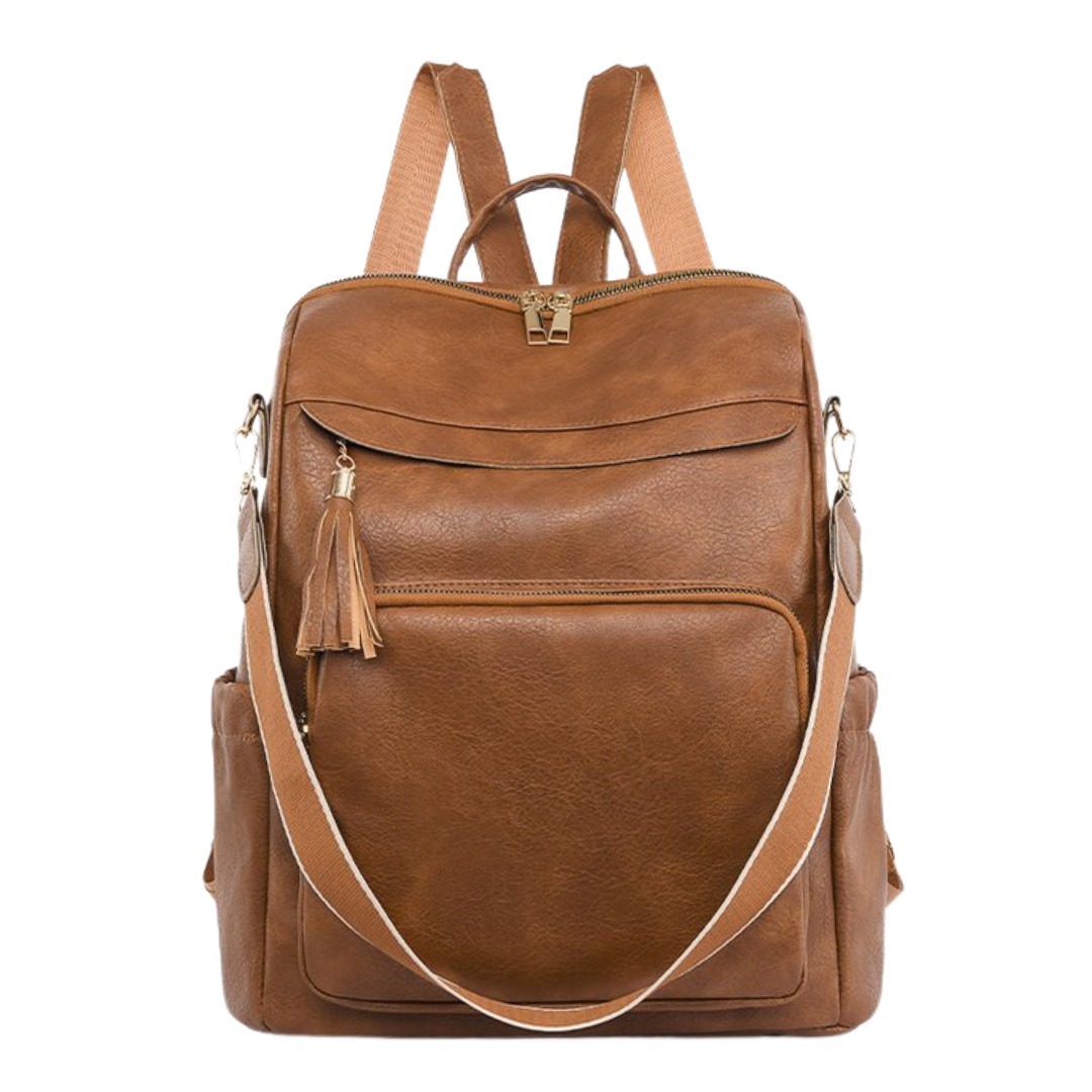 Retro Chic Multi-Compartment Backpack