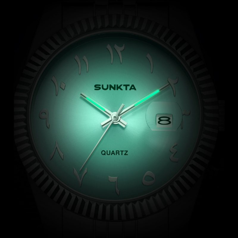 Arabic Dial Stainless Steel Watch
