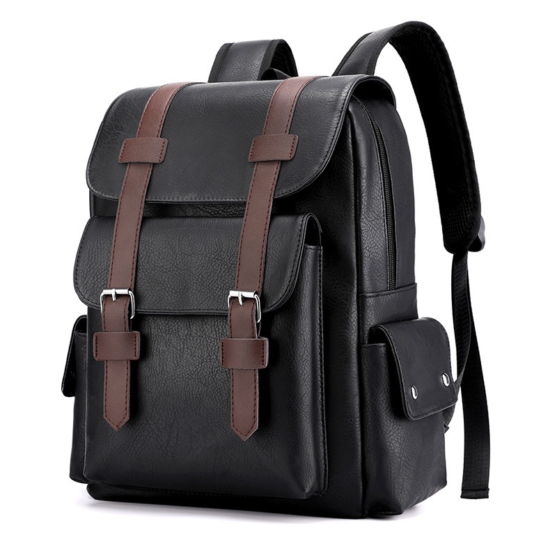 Luxe Voyager PU Leather Backpack