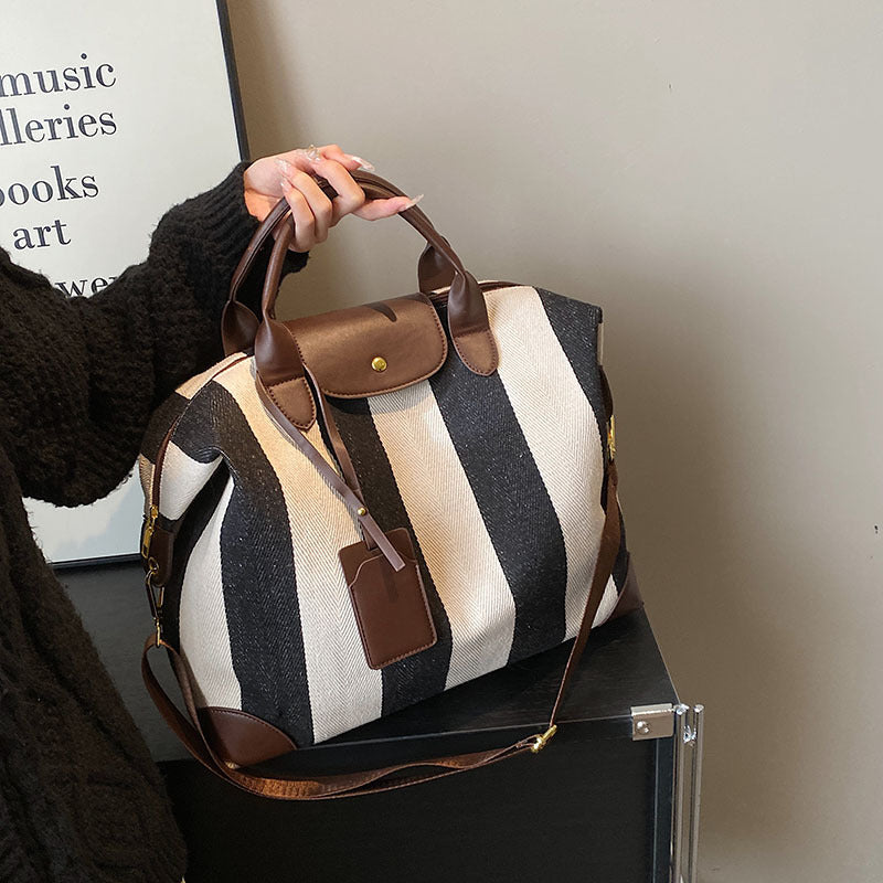 Striped Design Tote Bag