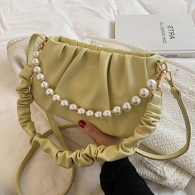 Cloud Style Pearl Chain Shoulder Bag