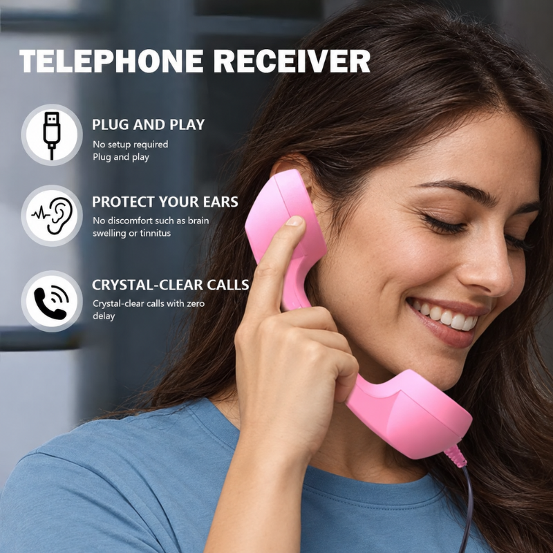 Retro Vintage Wired Phone Handset