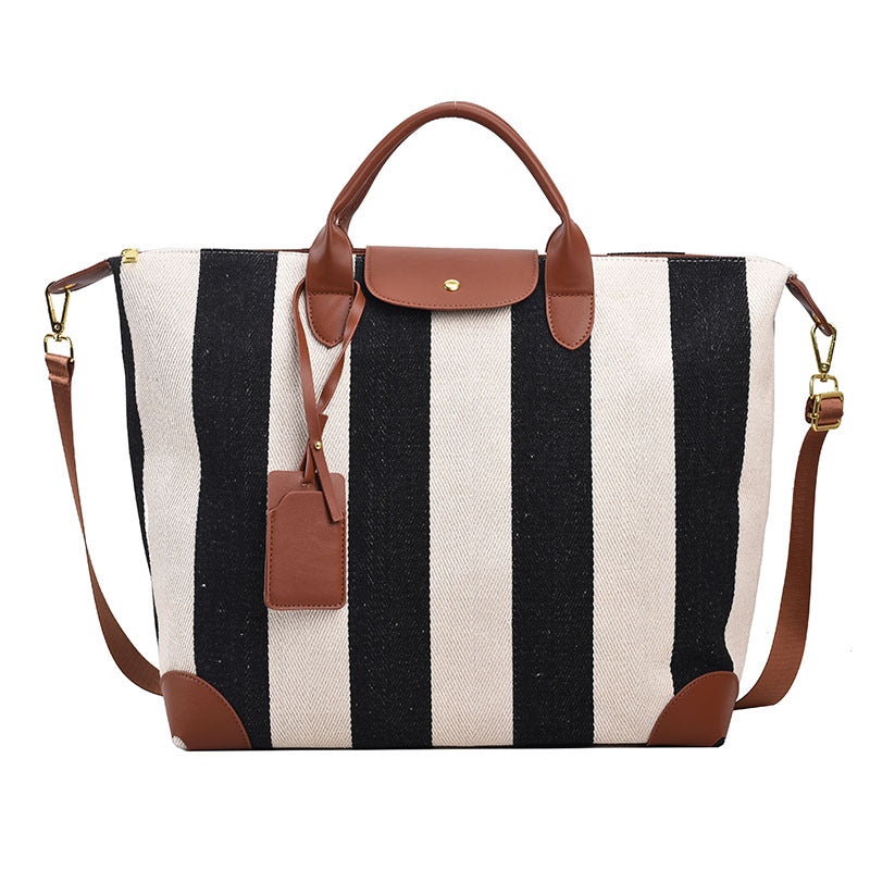 Striped Design Tote Bag